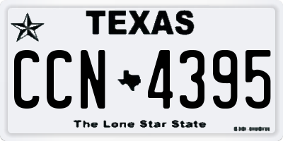 TX license plate CCN4395