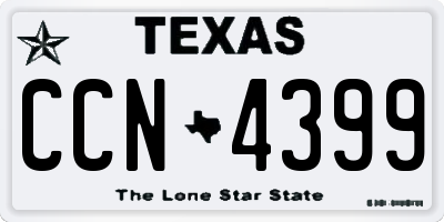 TX license plate CCN4399