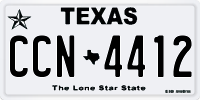 TX license plate CCN4412