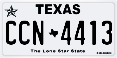 TX license plate CCN4413