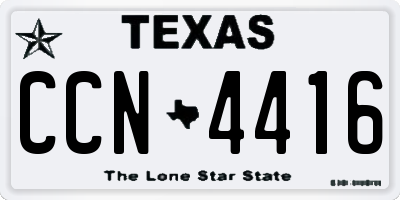 TX license plate CCN4416