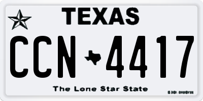 TX license plate CCN4417