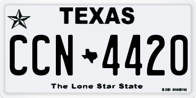 TX license plate CCN4420