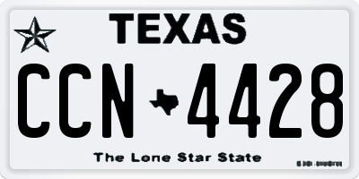 TX license plate CCN4428