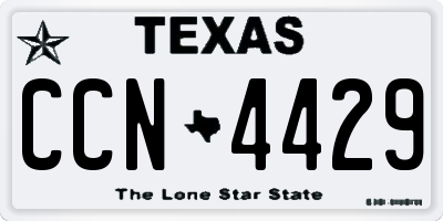 TX license plate CCN4429