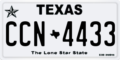 TX license plate CCN4433