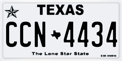 TX license plate CCN4434