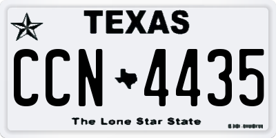TX license plate CCN4435