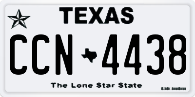 TX license plate CCN4438