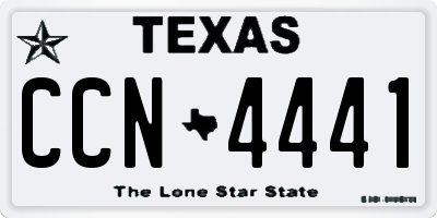 TX license plate CCN4441