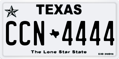 TX license plate CCN4444