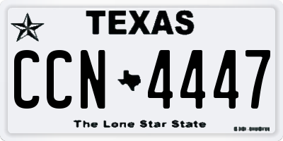 TX license plate CCN4447
