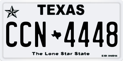 TX license plate CCN4448