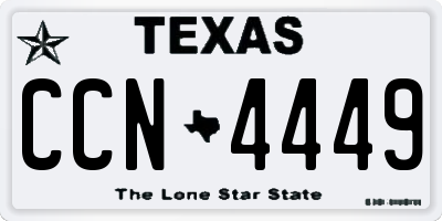 TX license plate CCN4449
