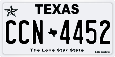 TX license plate CCN4452