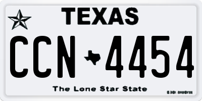 TX license plate CCN4454