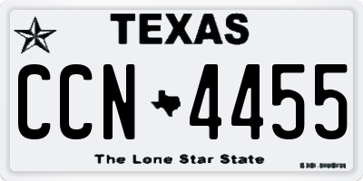 TX license plate CCN4455