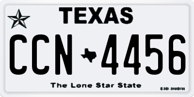 TX license plate CCN4456