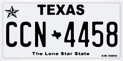 TX license plate CCN4458