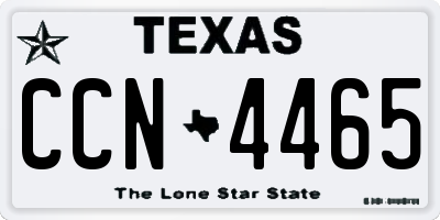 TX license plate CCN4465