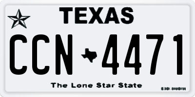 TX license plate CCN4471