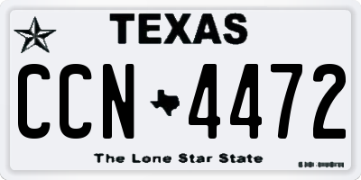 TX license plate CCN4472