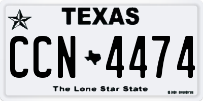 TX license plate CCN4474