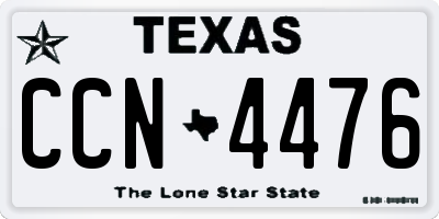 TX license plate CCN4476