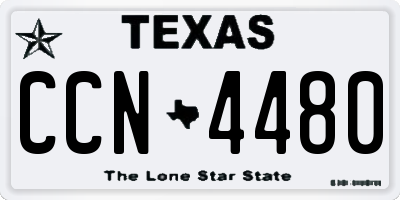 TX license plate CCN4480