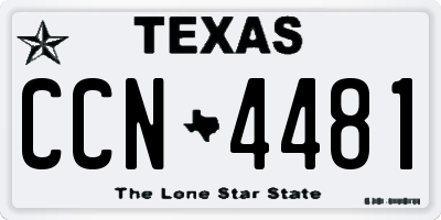 TX license plate CCN4481