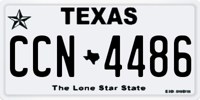 TX license plate CCN4486