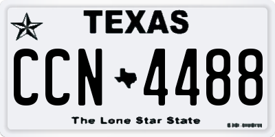 TX license plate CCN4488