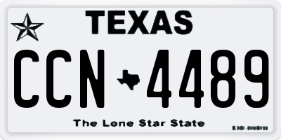 TX license plate CCN4489