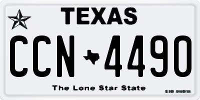 TX license plate CCN4490