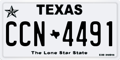 TX license plate CCN4491