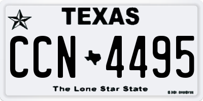 TX license plate CCN4495