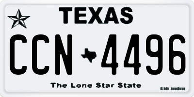 TX license plate CCN4496