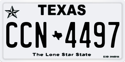 TX license plate CCN4497