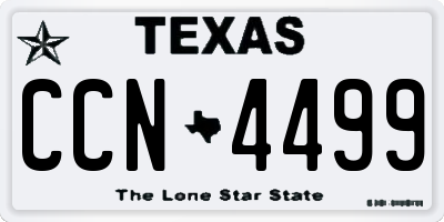 TX license plate CCN4499