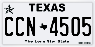 TX license plate CCN4505
