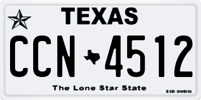 TX license plate CCN4512