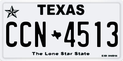 TX license plate CCN4513