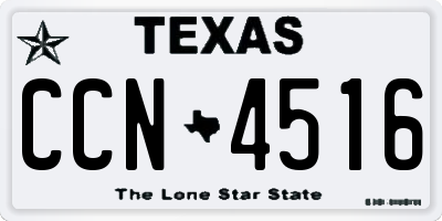 TX license plate CCN4516