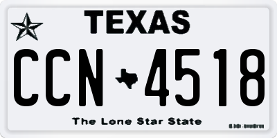 TX license plate CCN4518