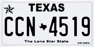 TX license plate CCN4519