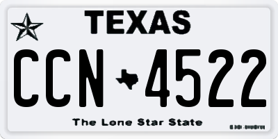 TX license plate CCN4522