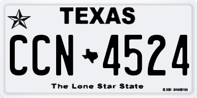 TX license plate CCN4524