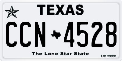 TX license plate CCN4528