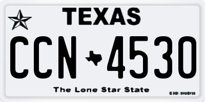TX license plate CCN4530