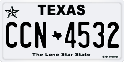 TX license plate CCN4532